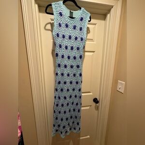 J. Marie Sleeveless Maxi Dress in Blue and Purple